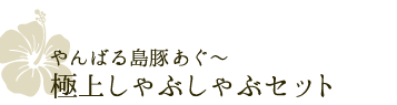 やんばる島豚あぐ～　極上しゃぶしゃぶセット